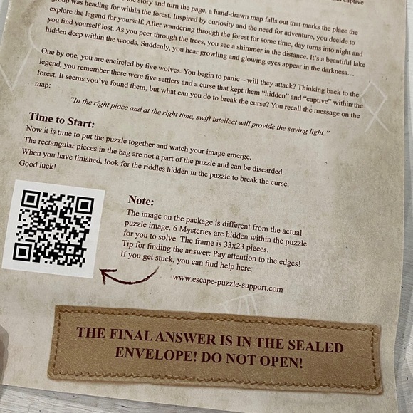 Ravensburger 759 Escape Puzzle “The Curse of the Wolves” 2020 - Picture 4 of 7